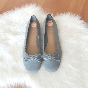 New Nautica Leonrah gray suede flats sz 6.5